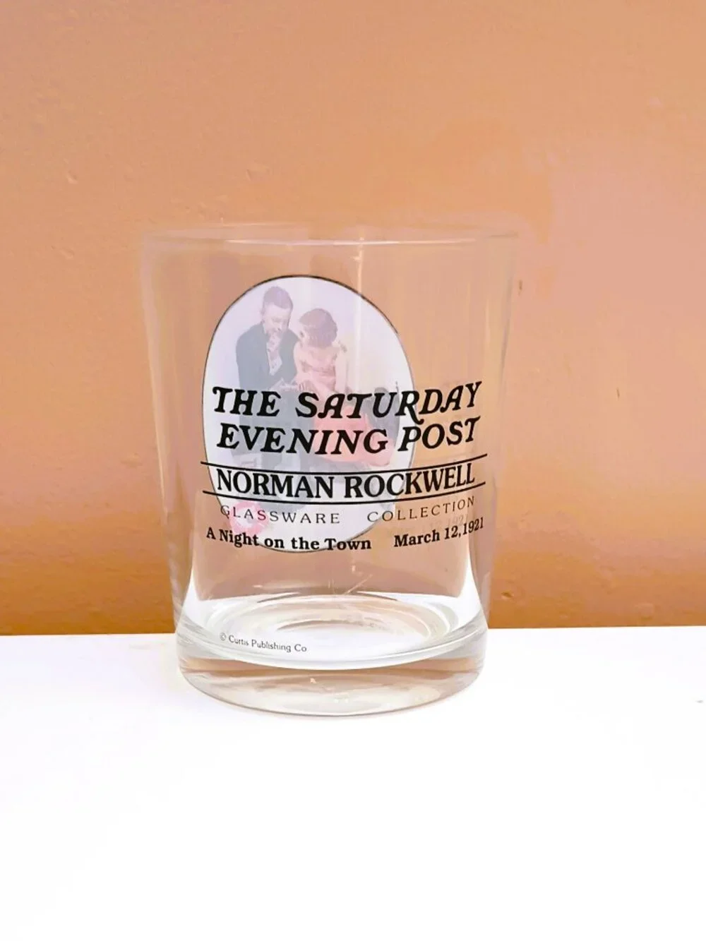 Vintage Norman Rockwell Drinking Glass The Saturday Evening Post
